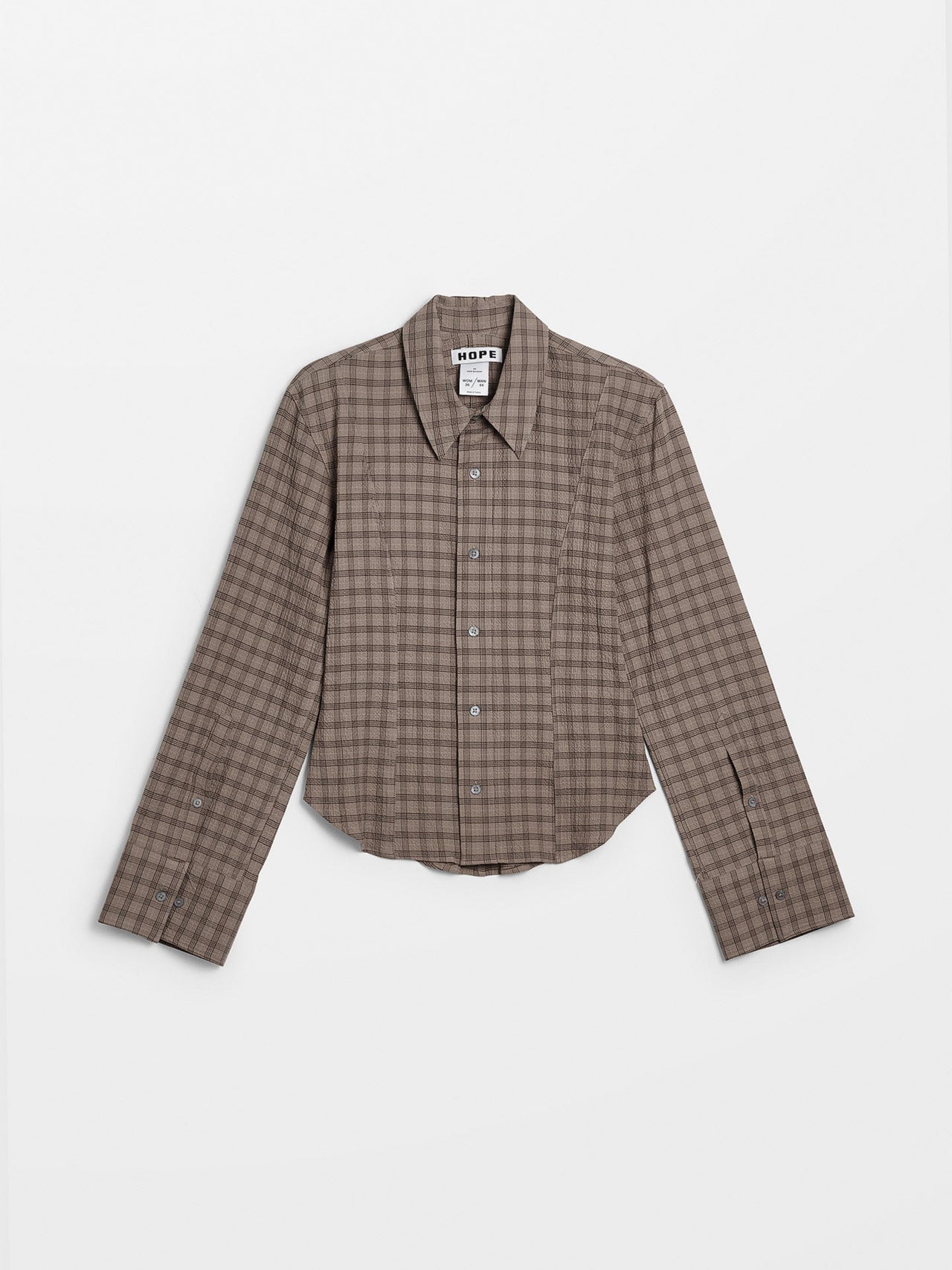 HOPE Shape Shirt Beige Check