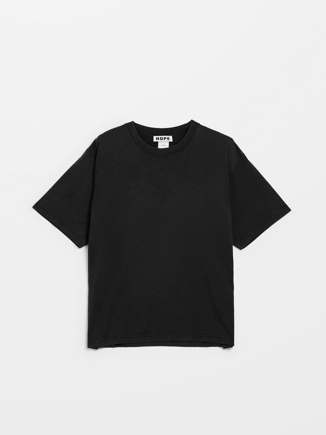 HOPE Boxy Tee Washed Black Jersey