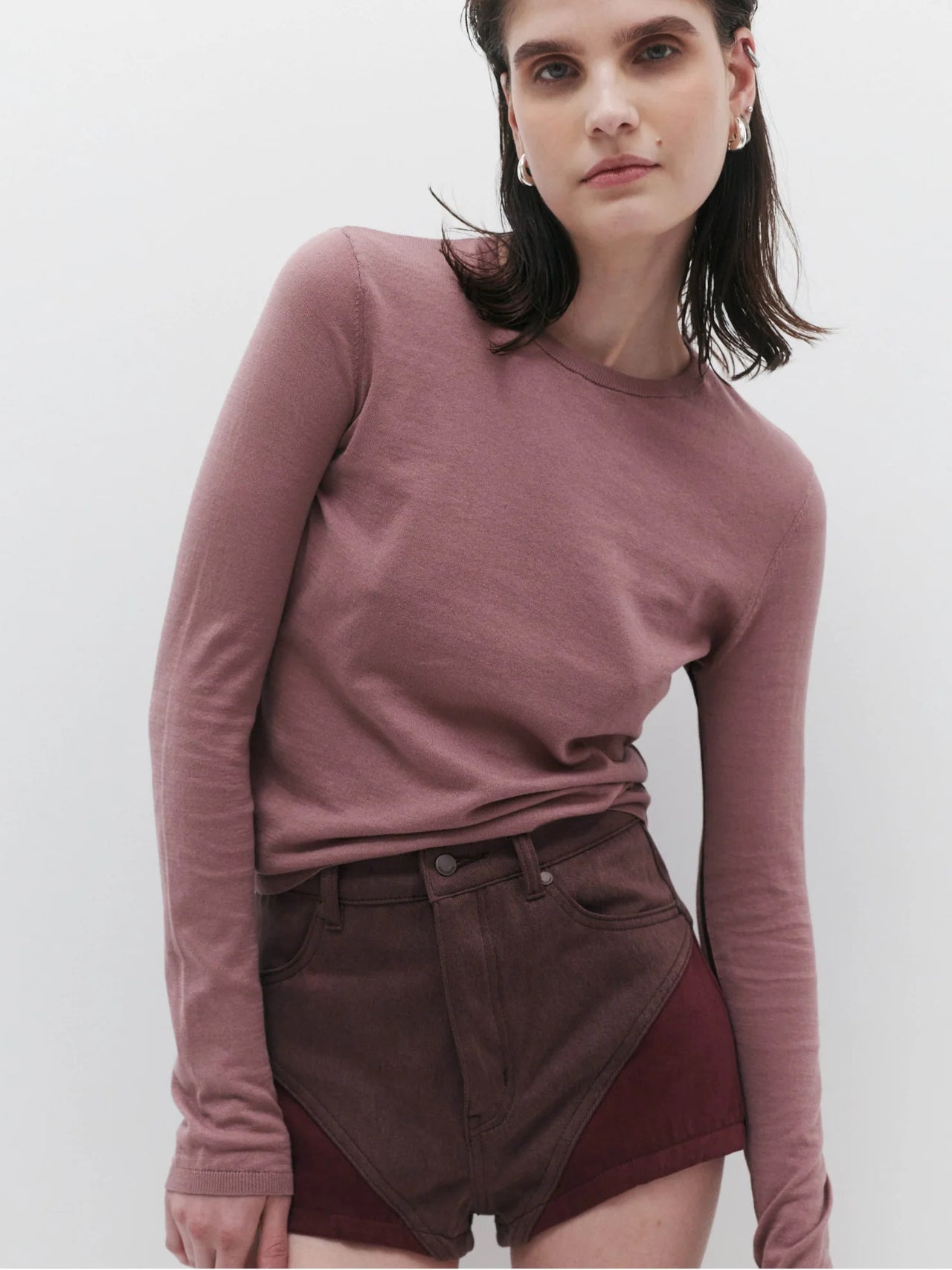 NAGNATA Essentials Long Sleeve Top Rose