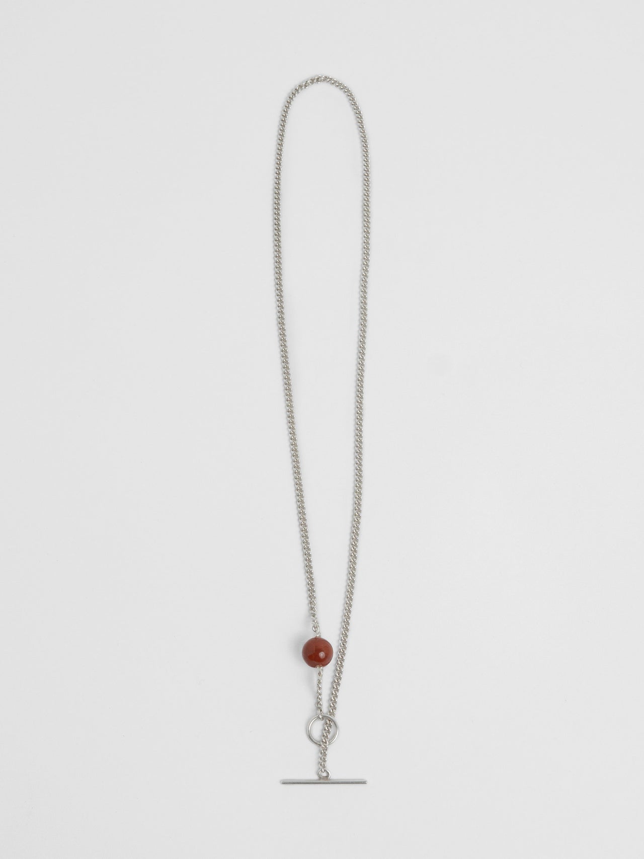 The Lair Jewellery Freja Beaded Fob Necklace Silver