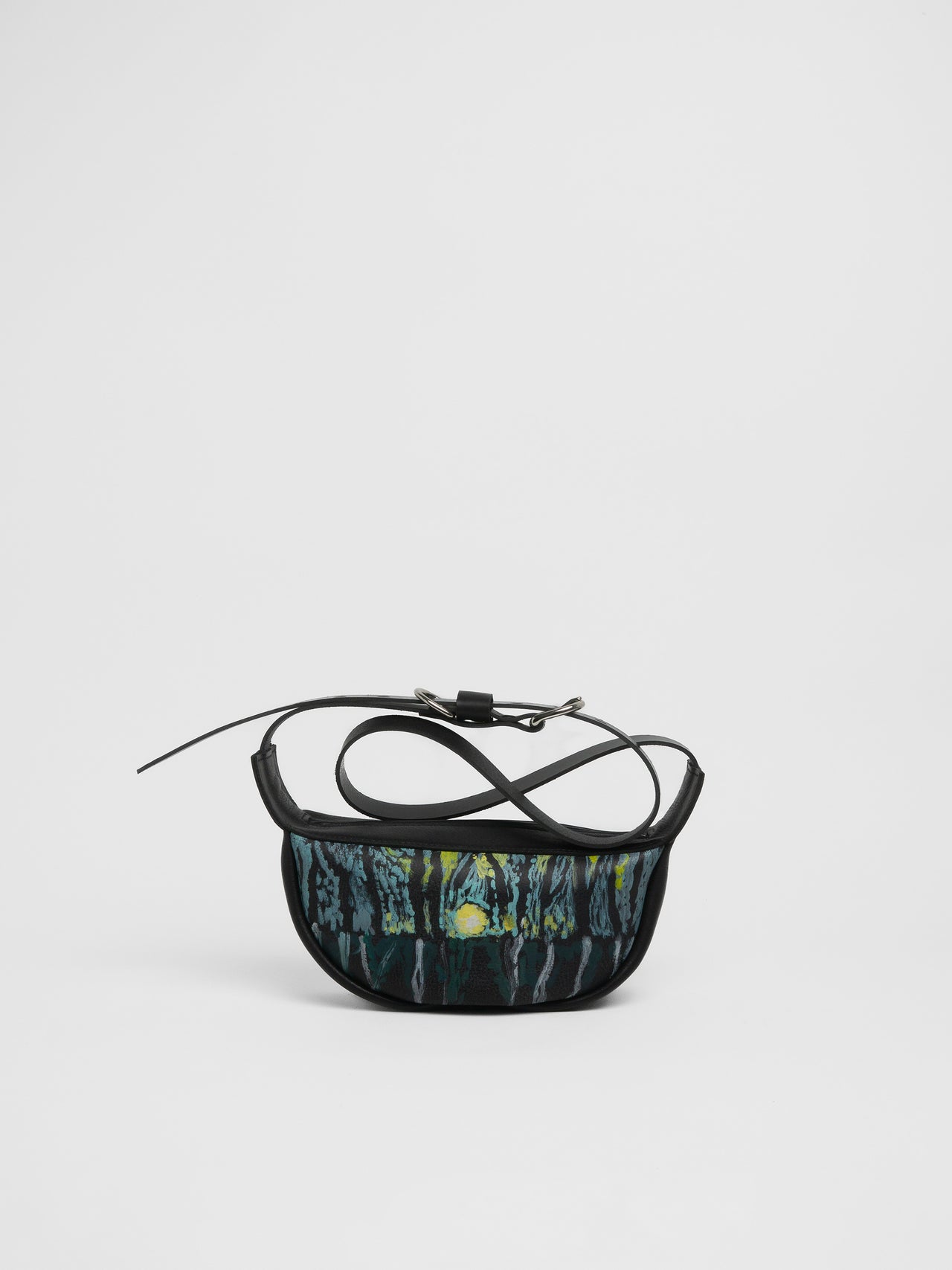 The  Lair x Ellie Hannon Slouch Zipper Bag Mini Black Silver 'Moon Rising'