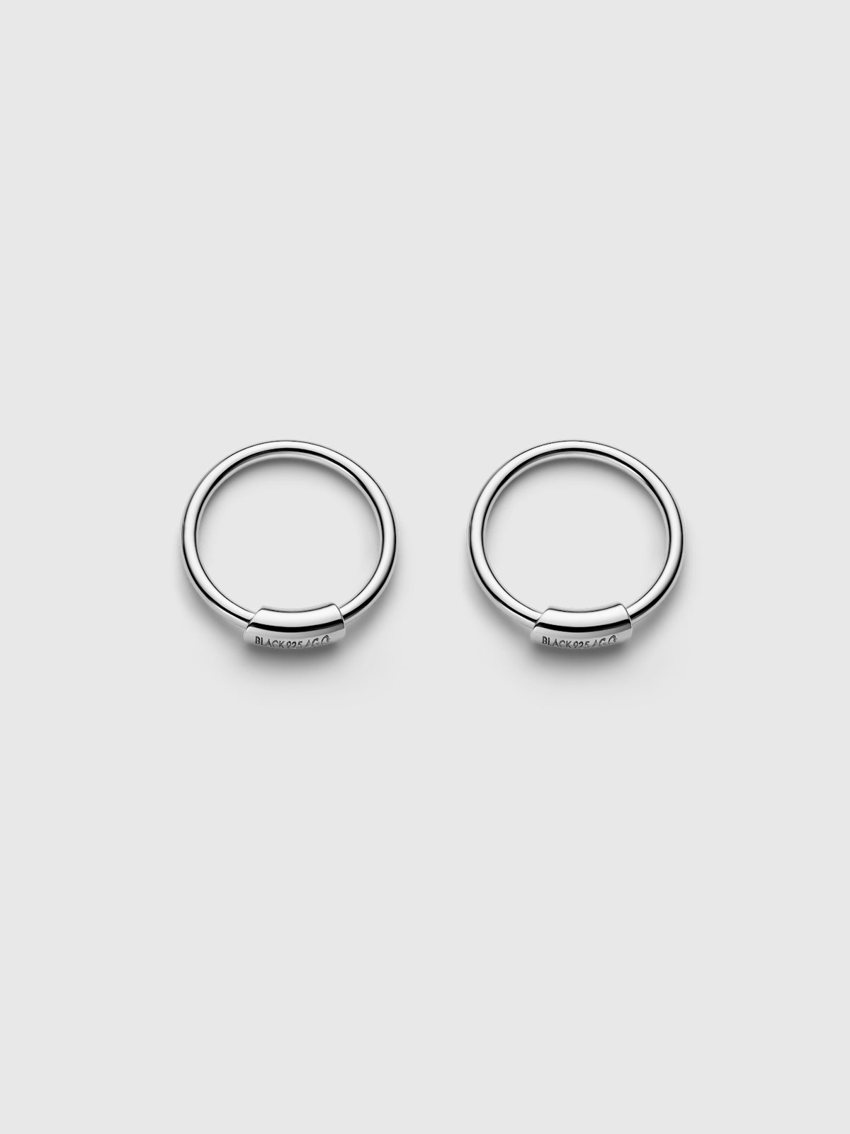 Maria Black Basic Hoop 8' Sterling Silver Set