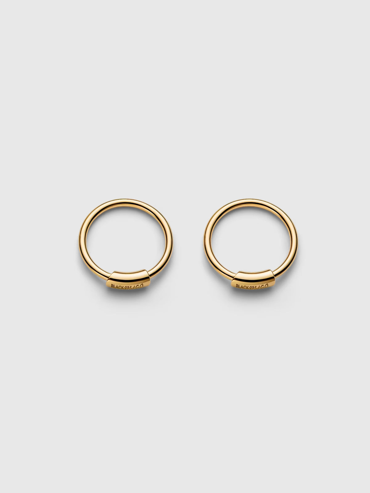 Maria Black Basic Hoop 8' 18K Gold Plated Set