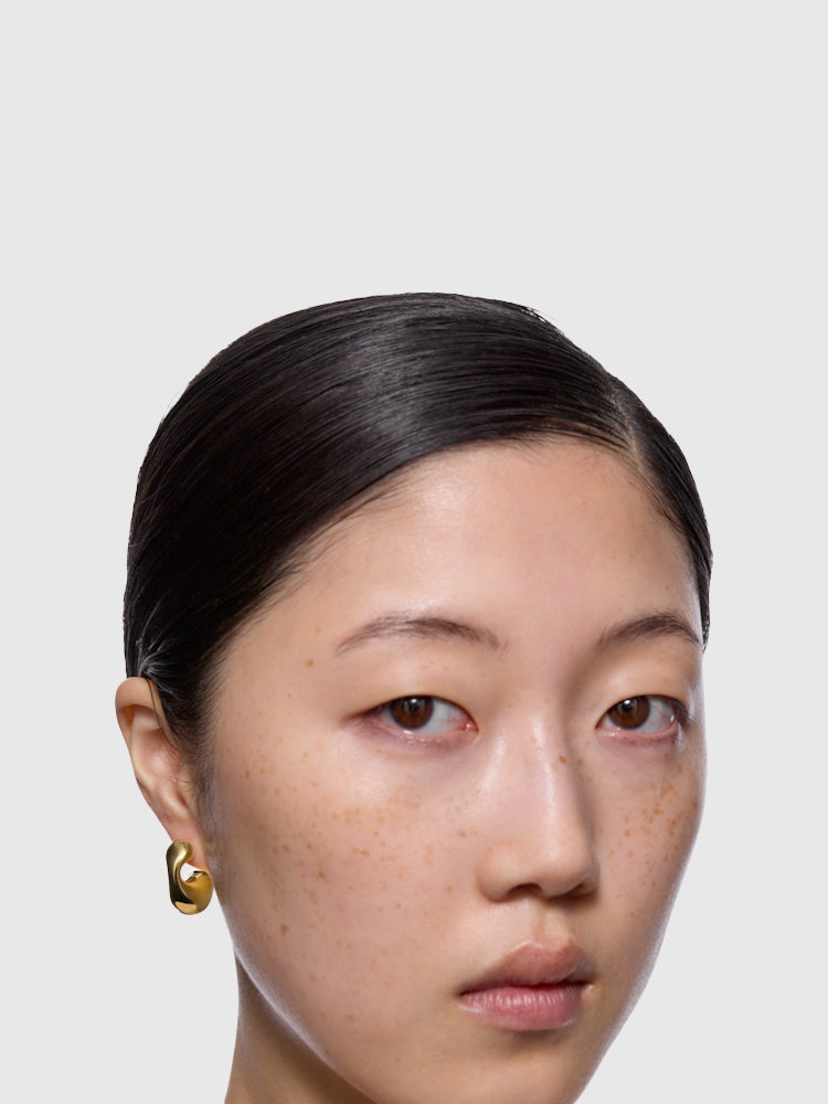 Maria Black Gold Dolphin Earrings Small