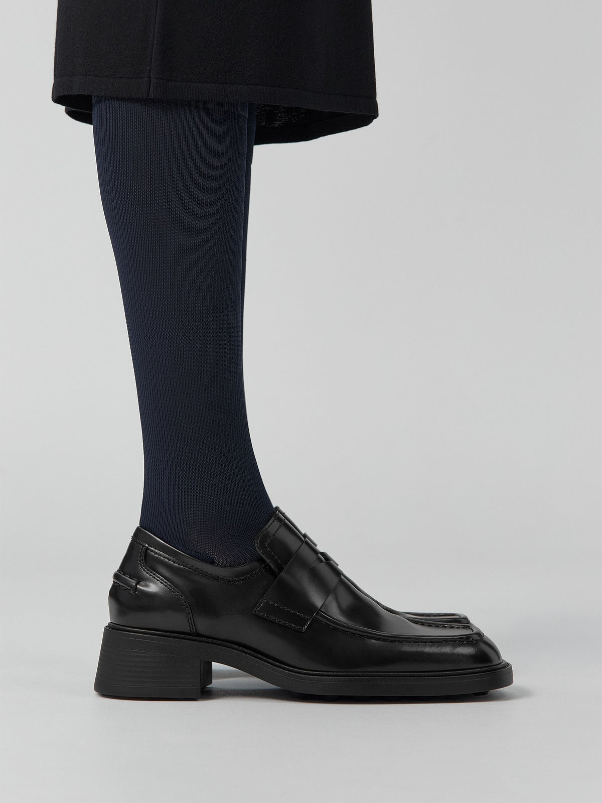 Miista Amelia Black Penny Loafers
