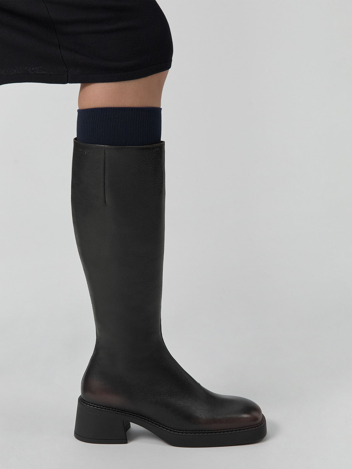 Miista Yumi Brushed Brown Boots