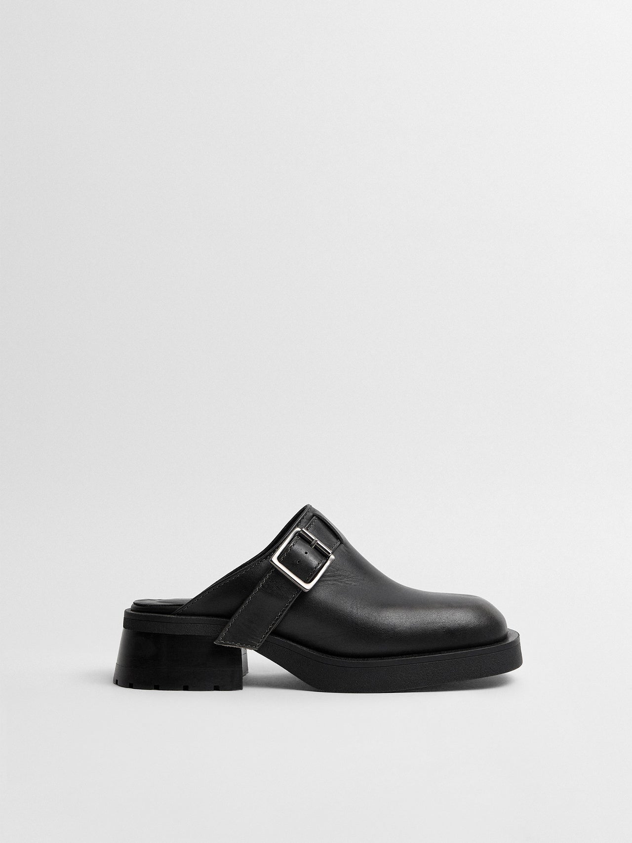 MIISTA x E8 Aroa Buckled Mules Brushed Grey