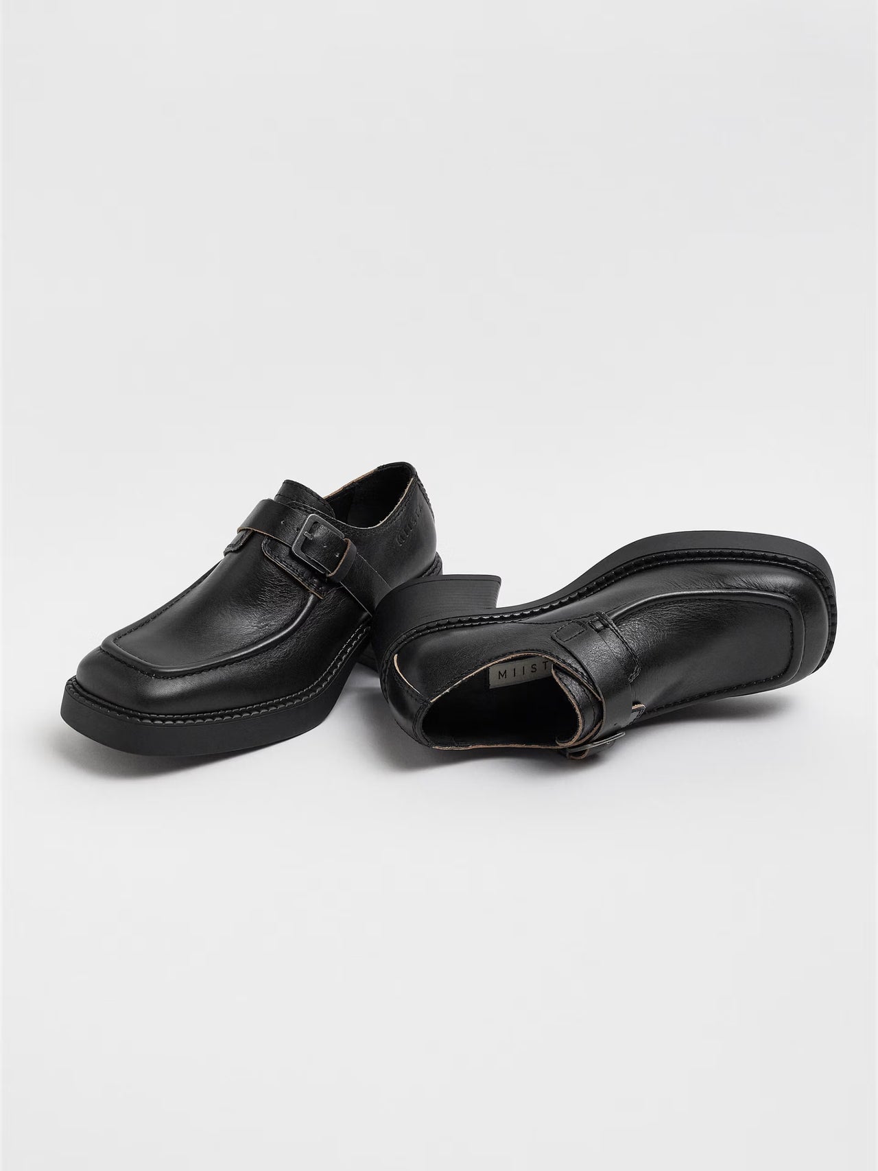 MIISTA x E8 Giesela Black Buckle Brogues