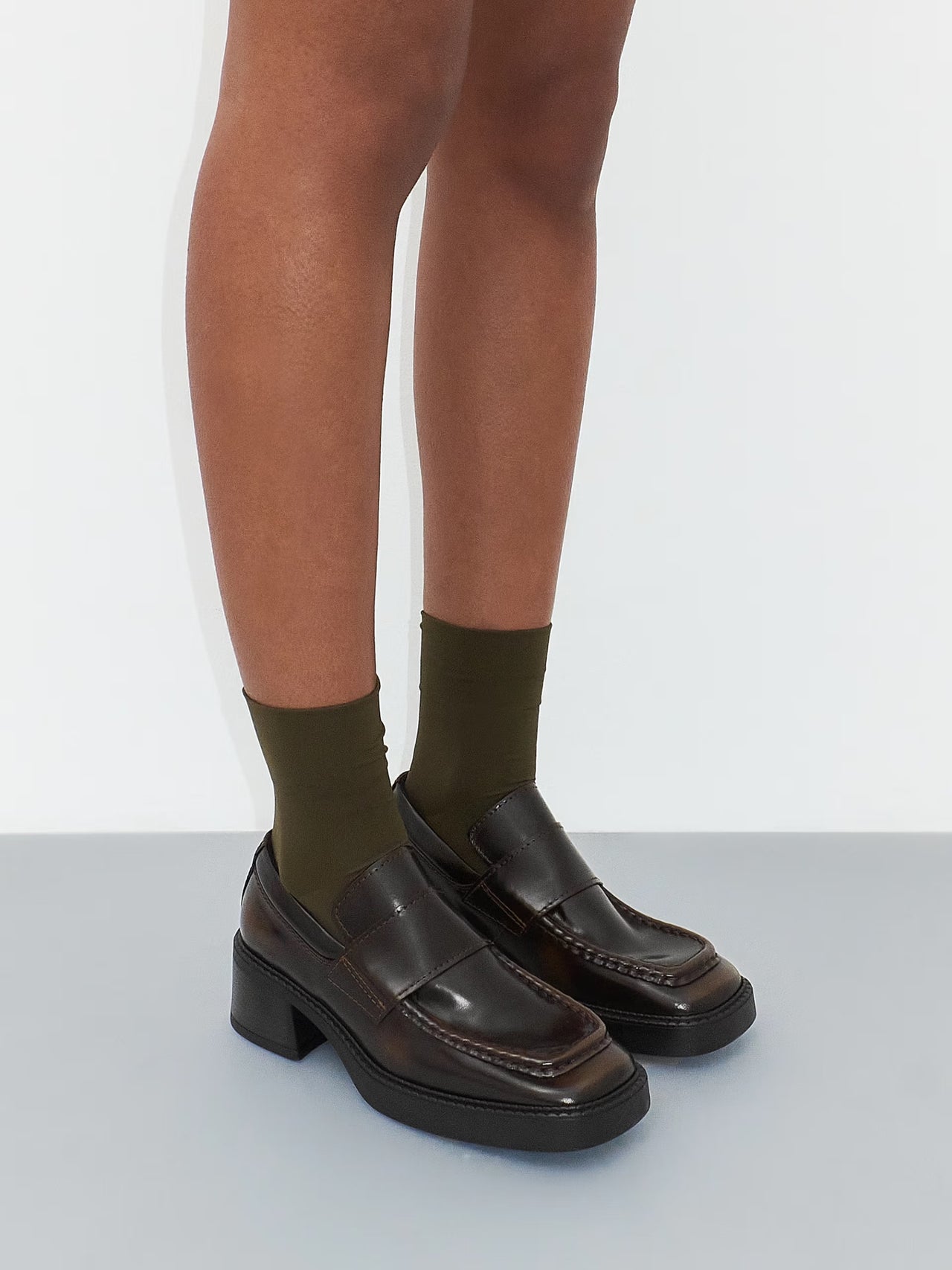 MIISTA x E8 Karina Black Brown Loafers