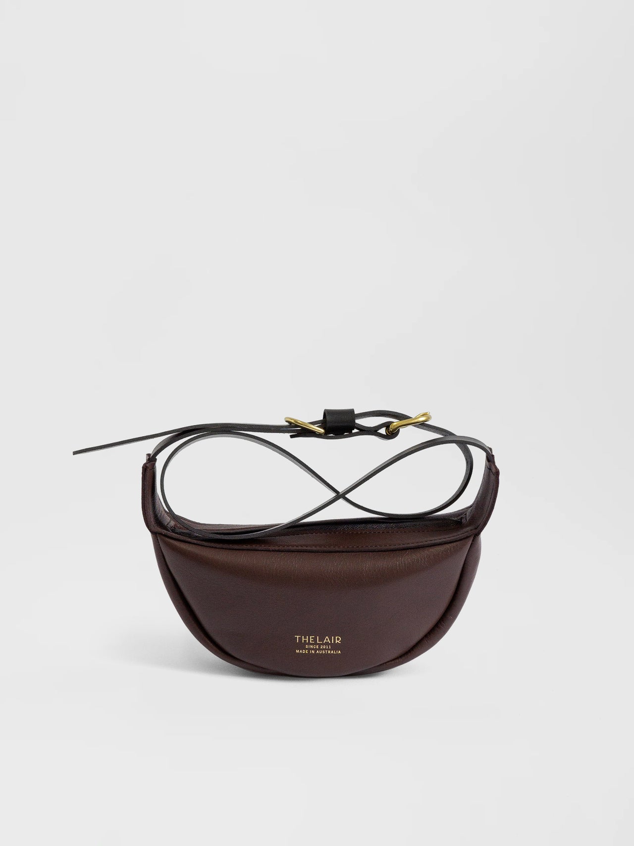 The Lair Slouch Zipper Mini Mahogany Gold