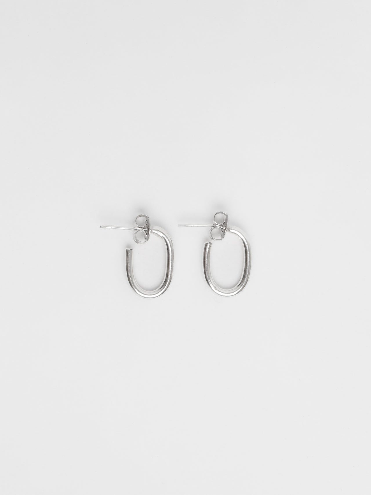 The Lair Jewellery Noguchi Hoops Small Silver