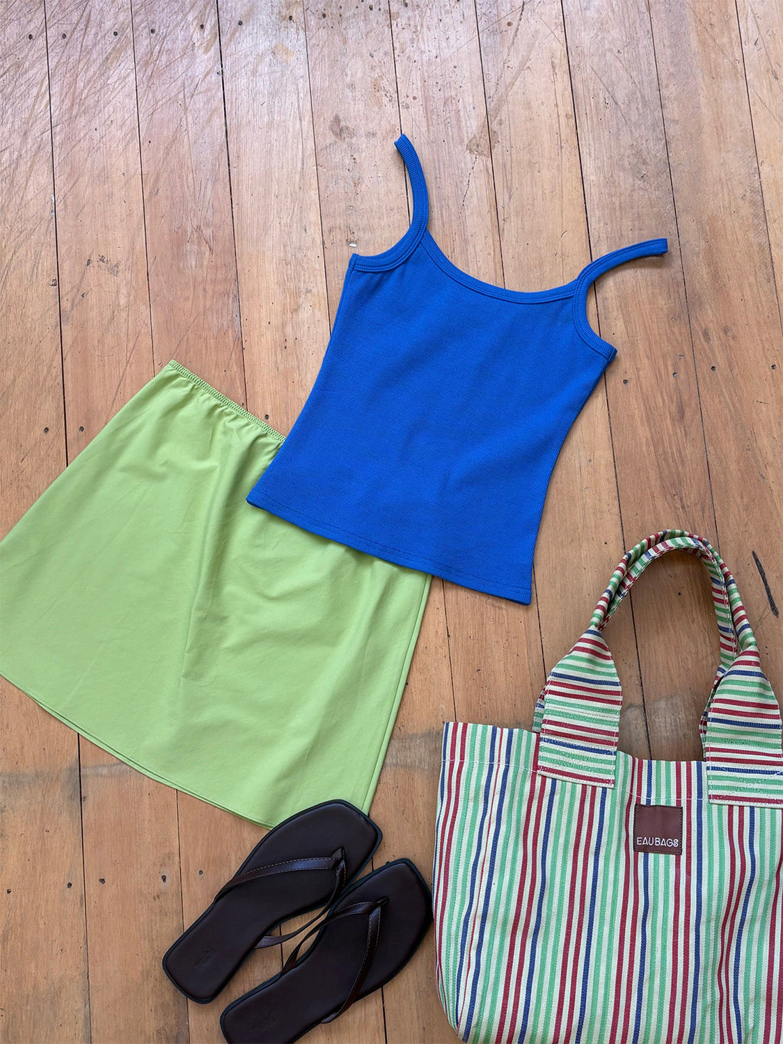 Olga Joan Ribbed Singlet Cobalto