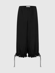 Olga Joan Lace Edge Pantalon Nera