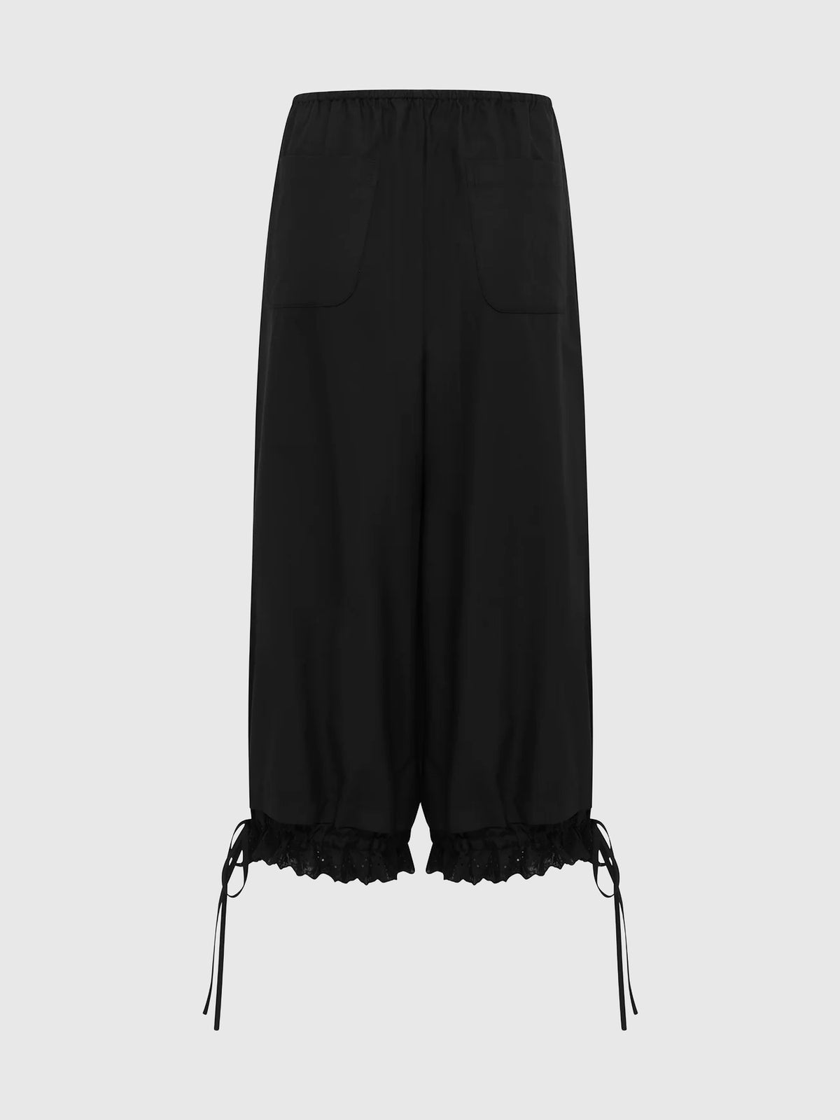 Olga Joan Lace Edge Pantalon Nera
