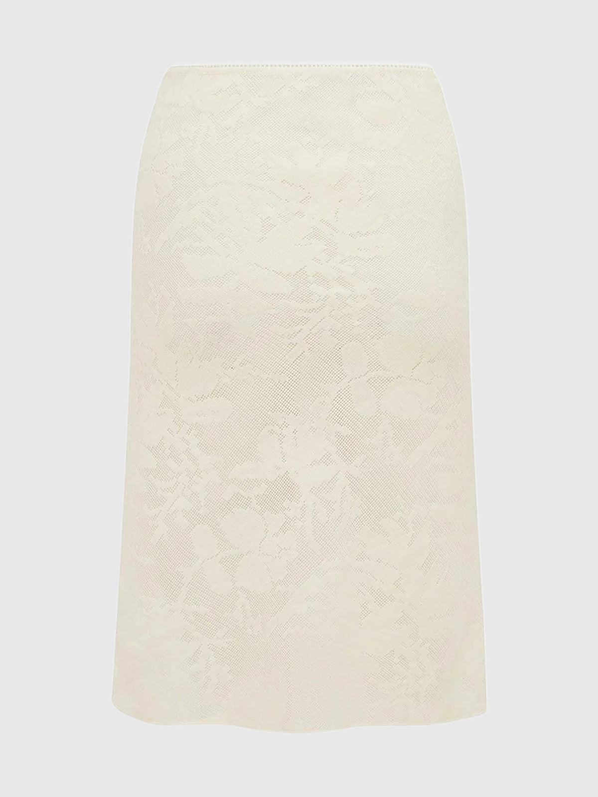 Olga Joan Bias Knee Skirt Burro Lace