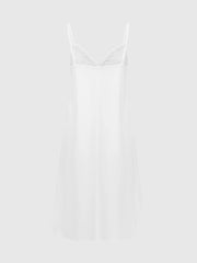 Olga Joan Embroidered Bust Slip Dress Bianca