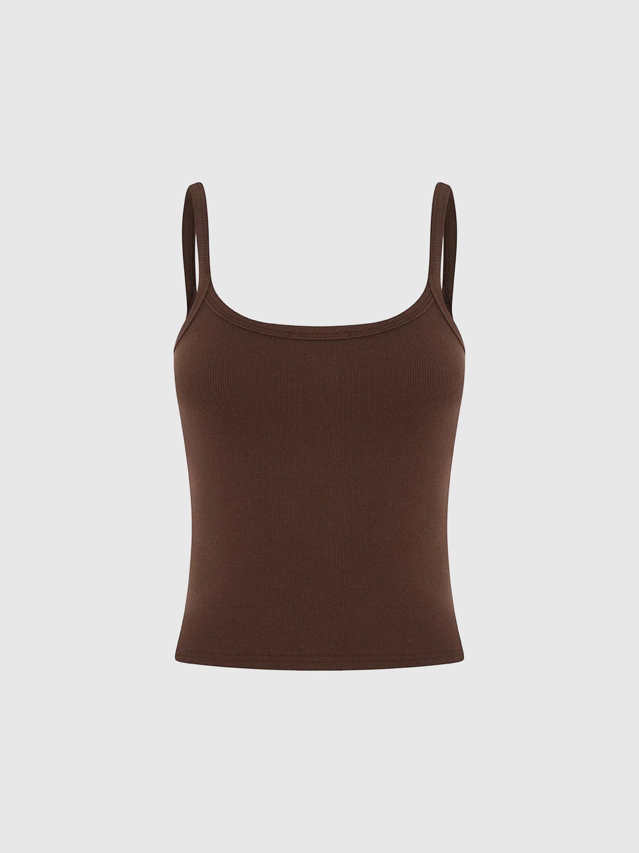 Olga Joan Ribbed Singlet Ciocco