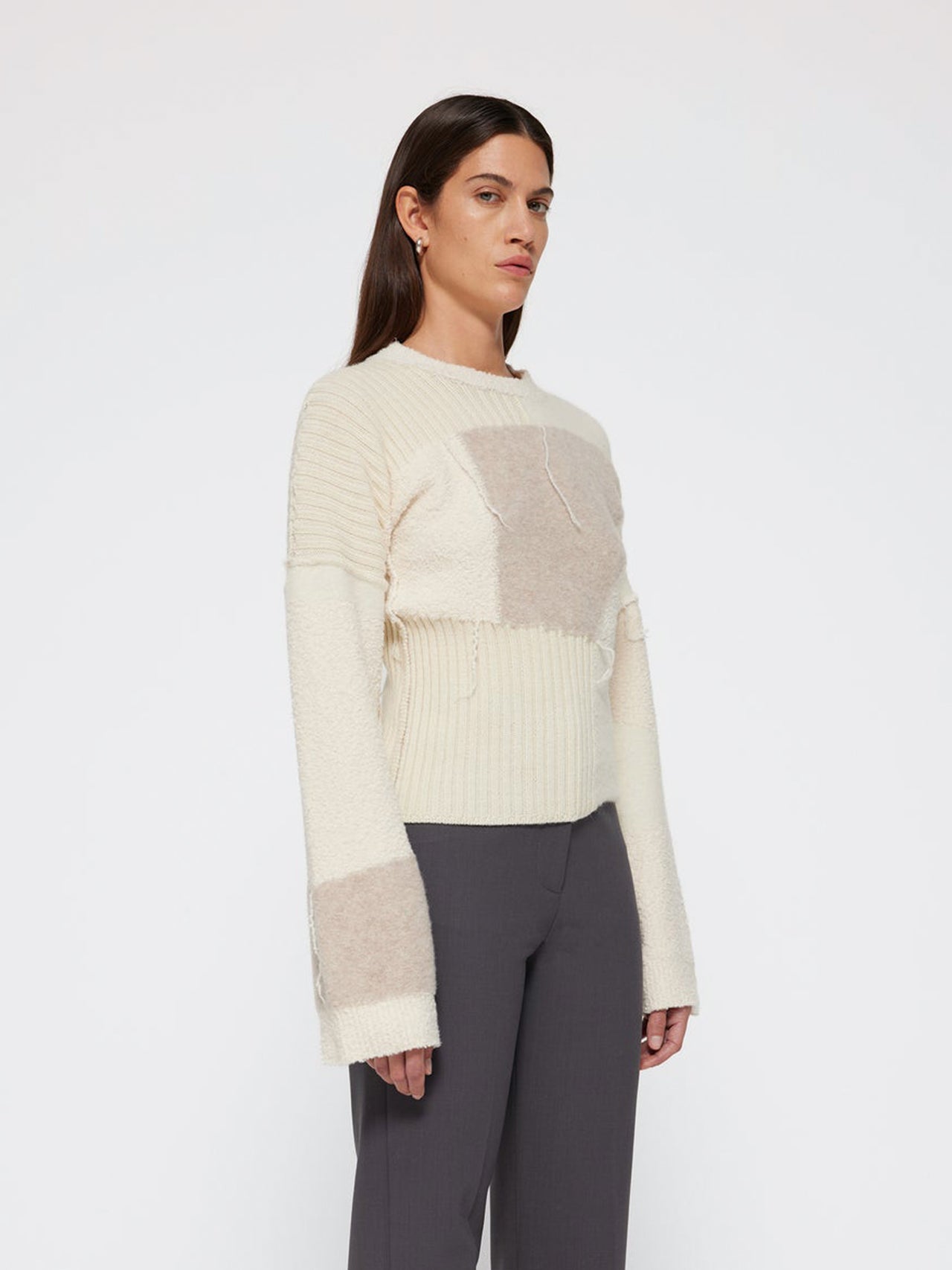 RÓHE Patchwork Waisted Sweater