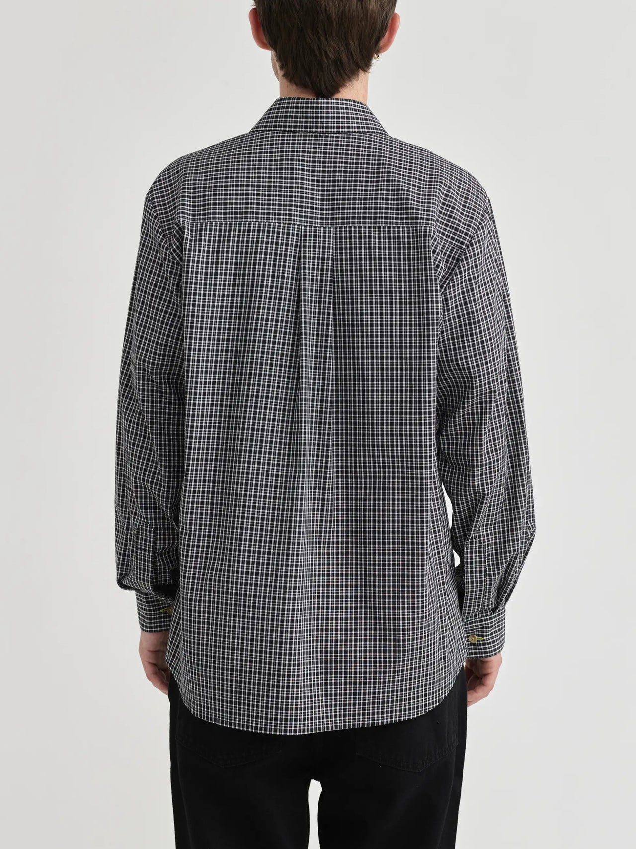 Pseushi L/S Black Plaid Shirt