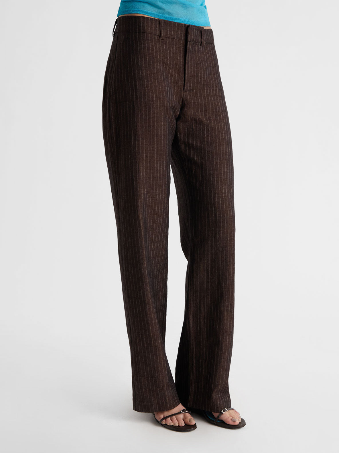 Paloma Wool Nolo Striped Trouser Brown