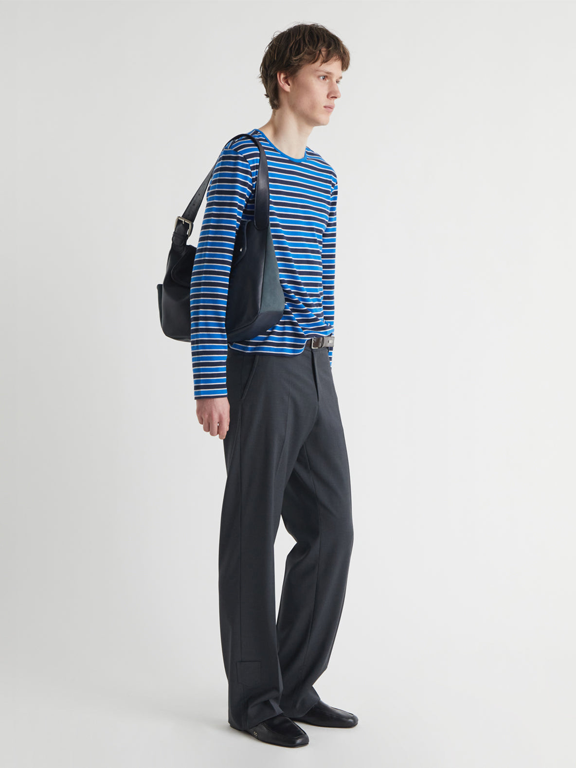 Paloma Wool Floubet Striped Long Sleeve Top Navy