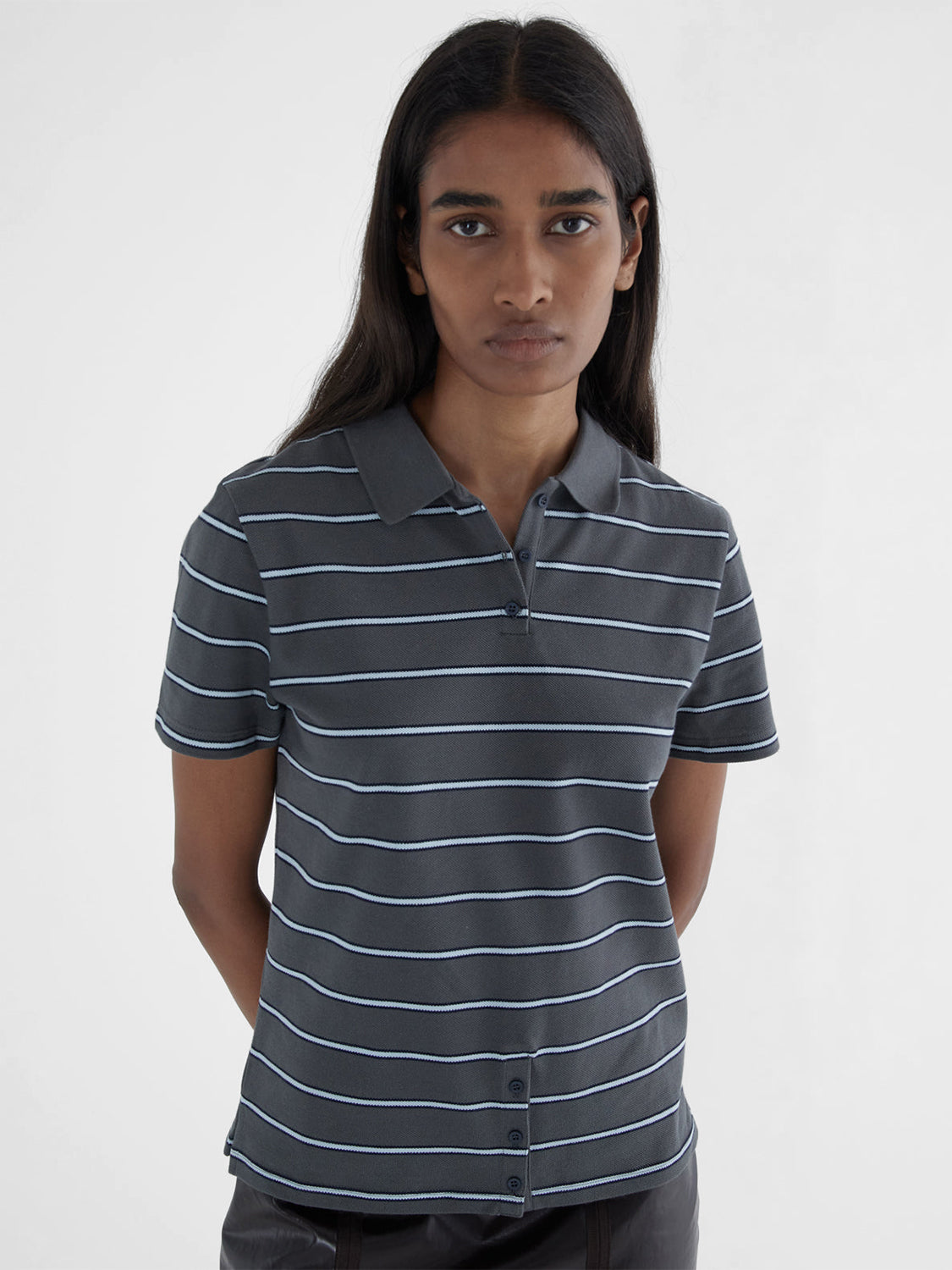 Paloma Wool Julieta Striped Short Sleeve Polo