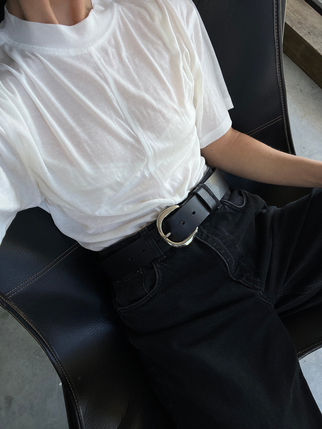 The Lair Camille Classic Belt Wide Silver