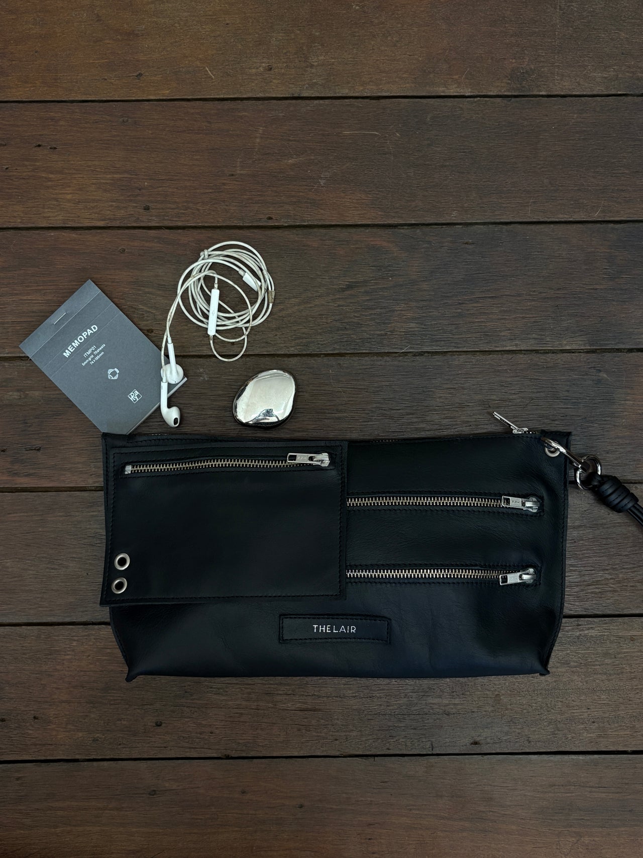 The Lair Svea Zipper Clutch Black