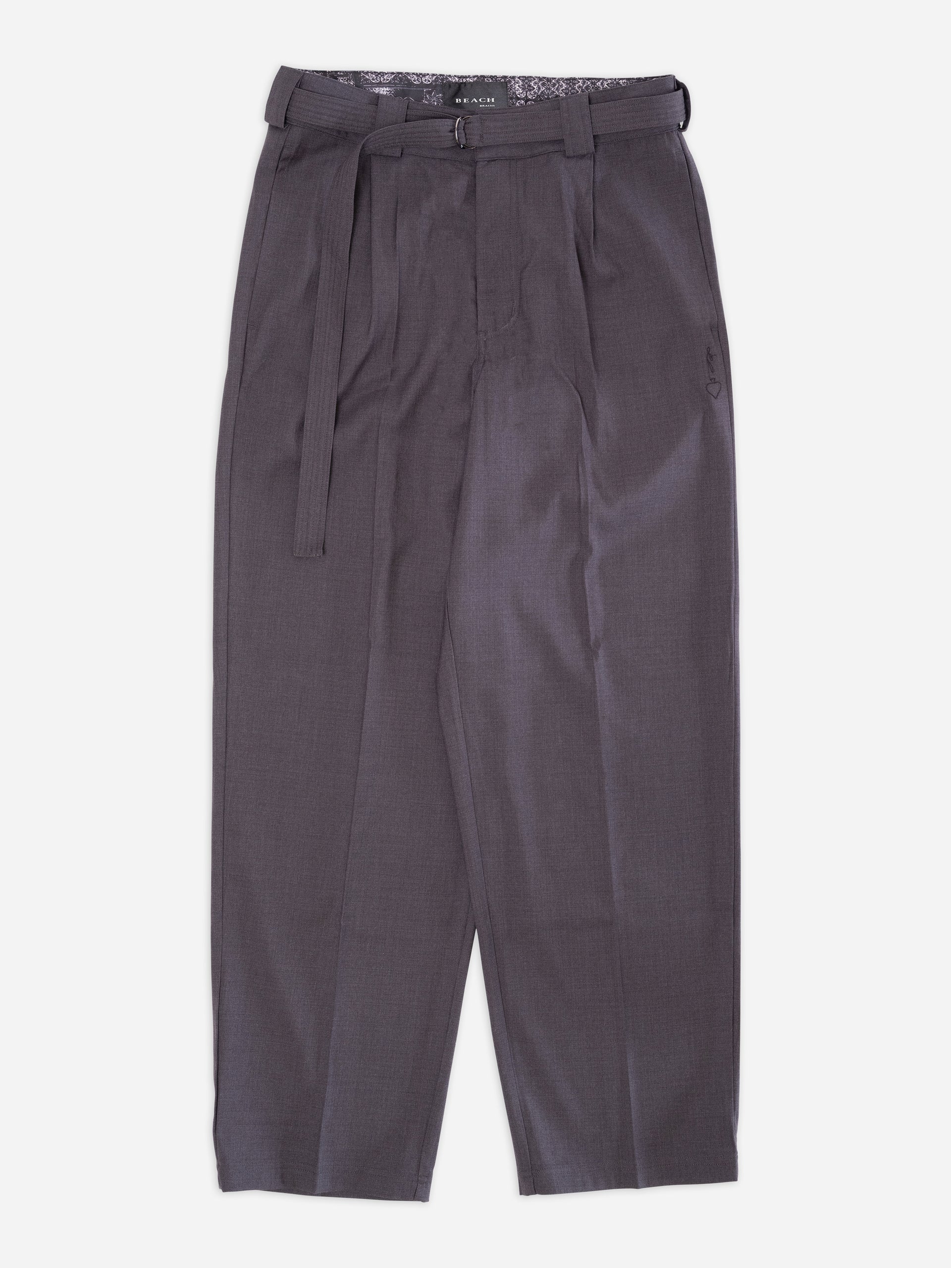 BEACH-BRAINS-Pleated-suit-Pant-Charcoal