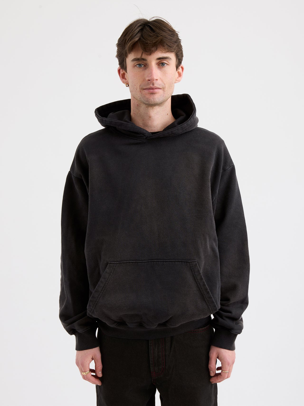 PSEUSHI Pareidolia Hoodie Faded Black