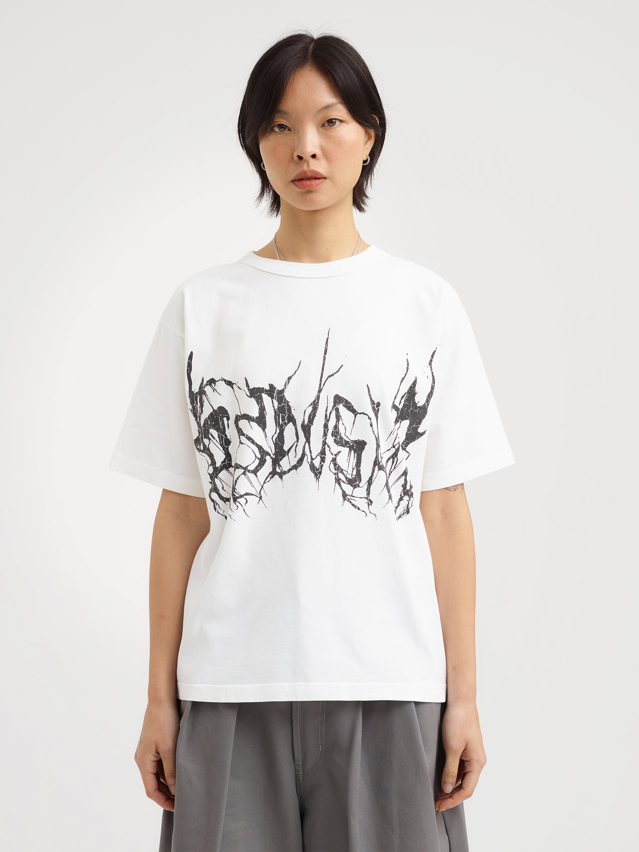 PSEUSHI Metal Tee White