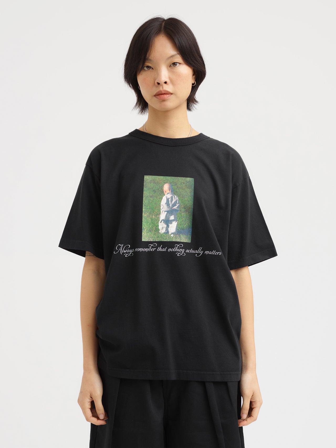 PSEUSHI Nothing Tee Black