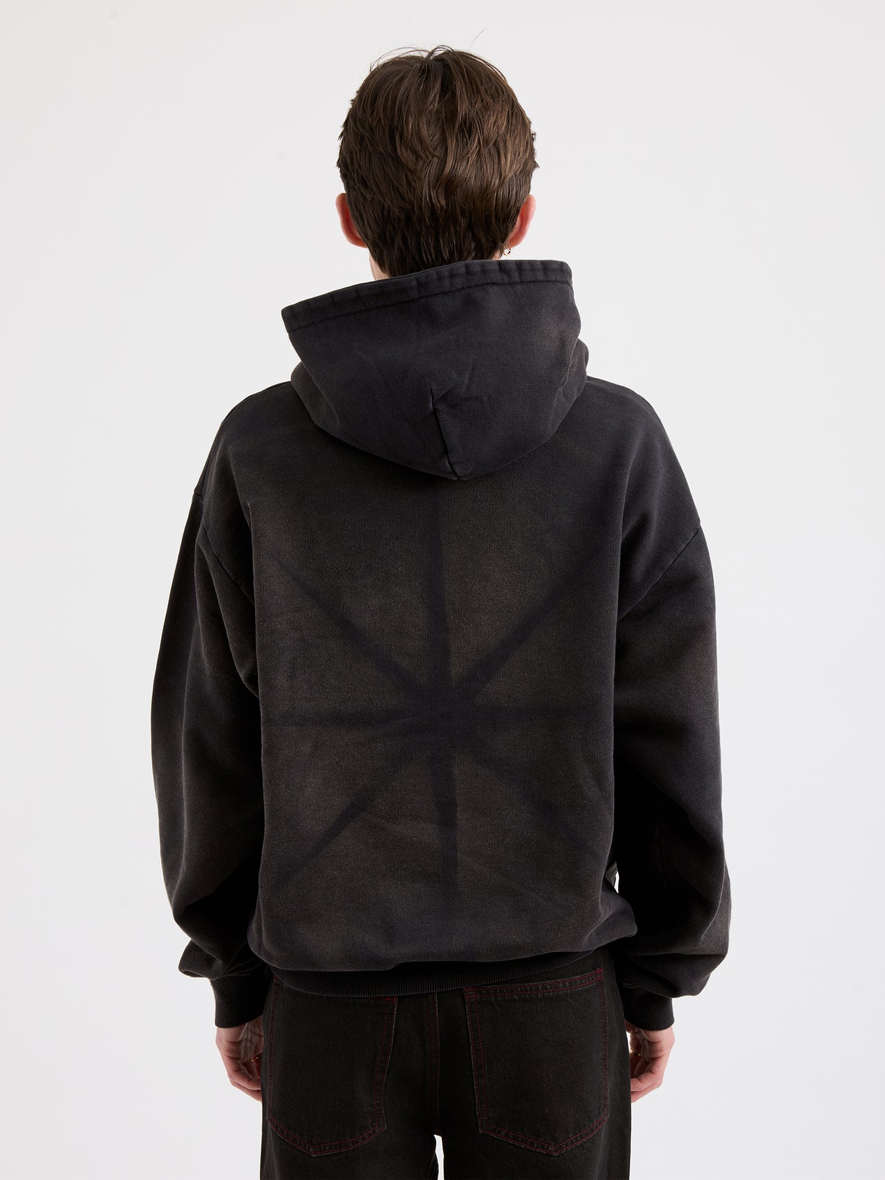 PSEUSHI Pareidolia Hoodie Faded Black
