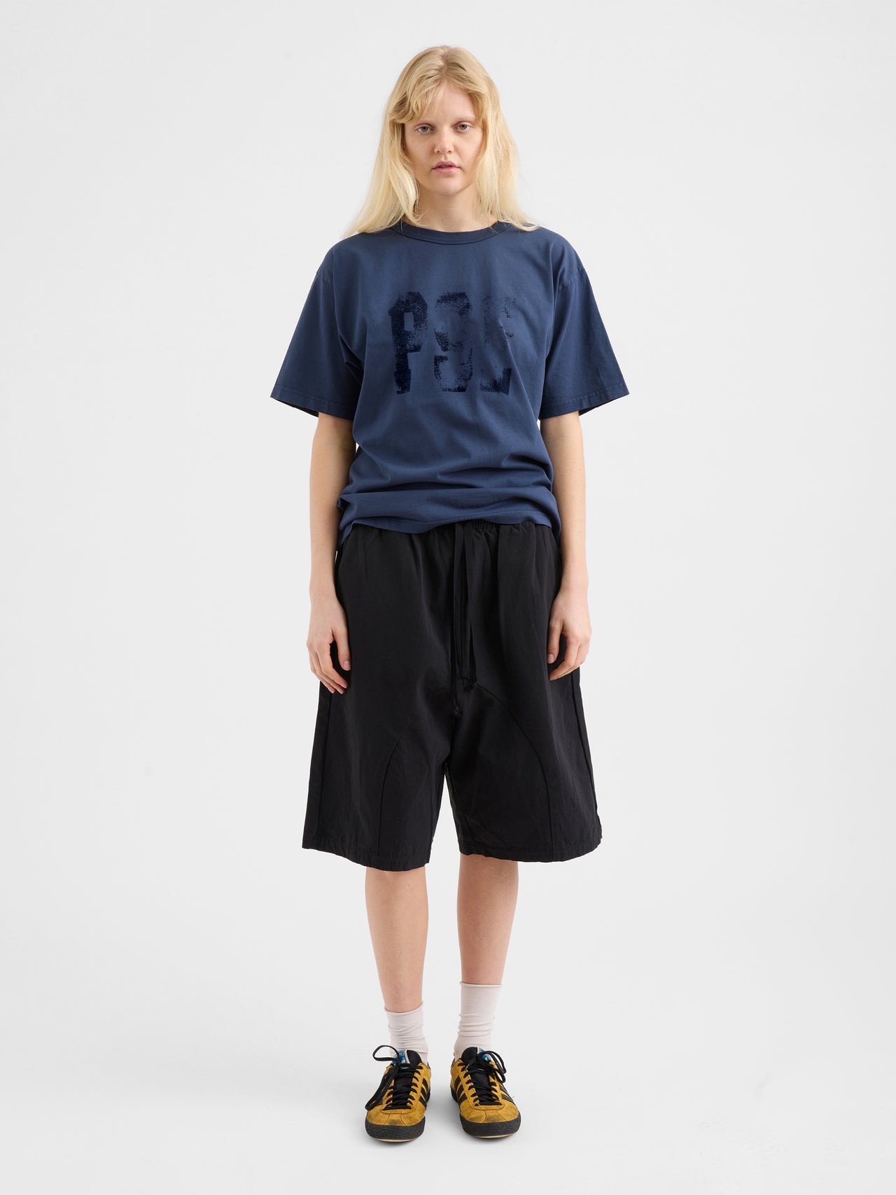 Pseushi Elasticated Cotton Short Black