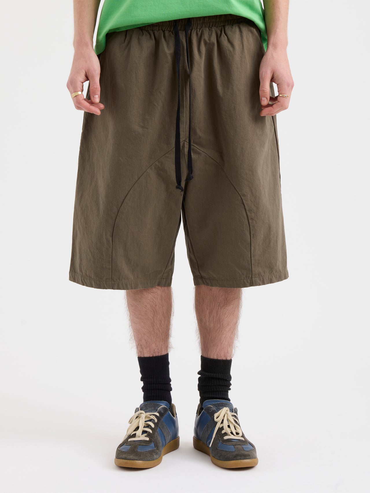 Pseushi Elasticated Cotton Short Bark