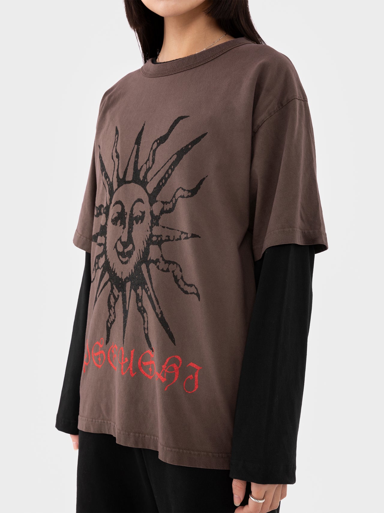 PSEUSHI Sun Tee Brown