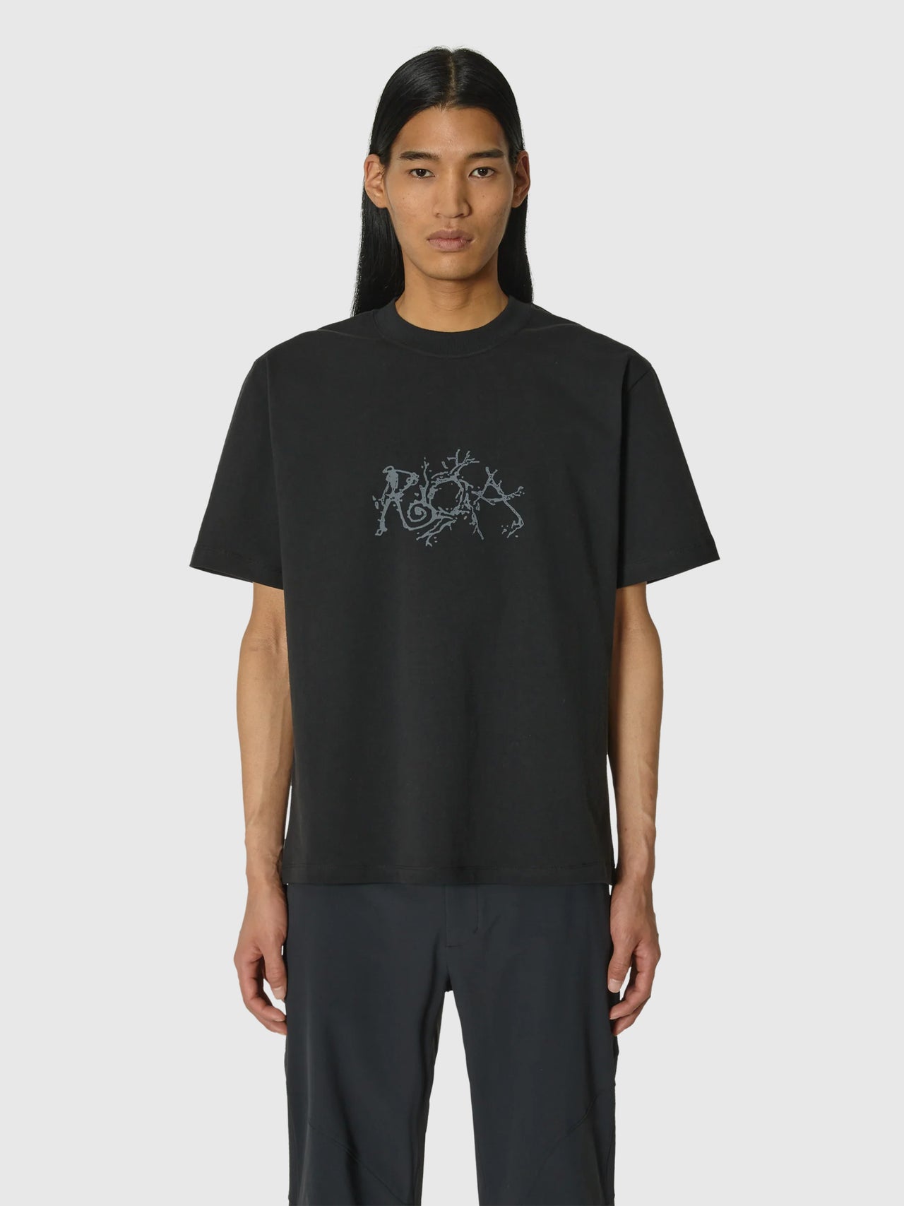 ROA Graphic Boxy Tee Black