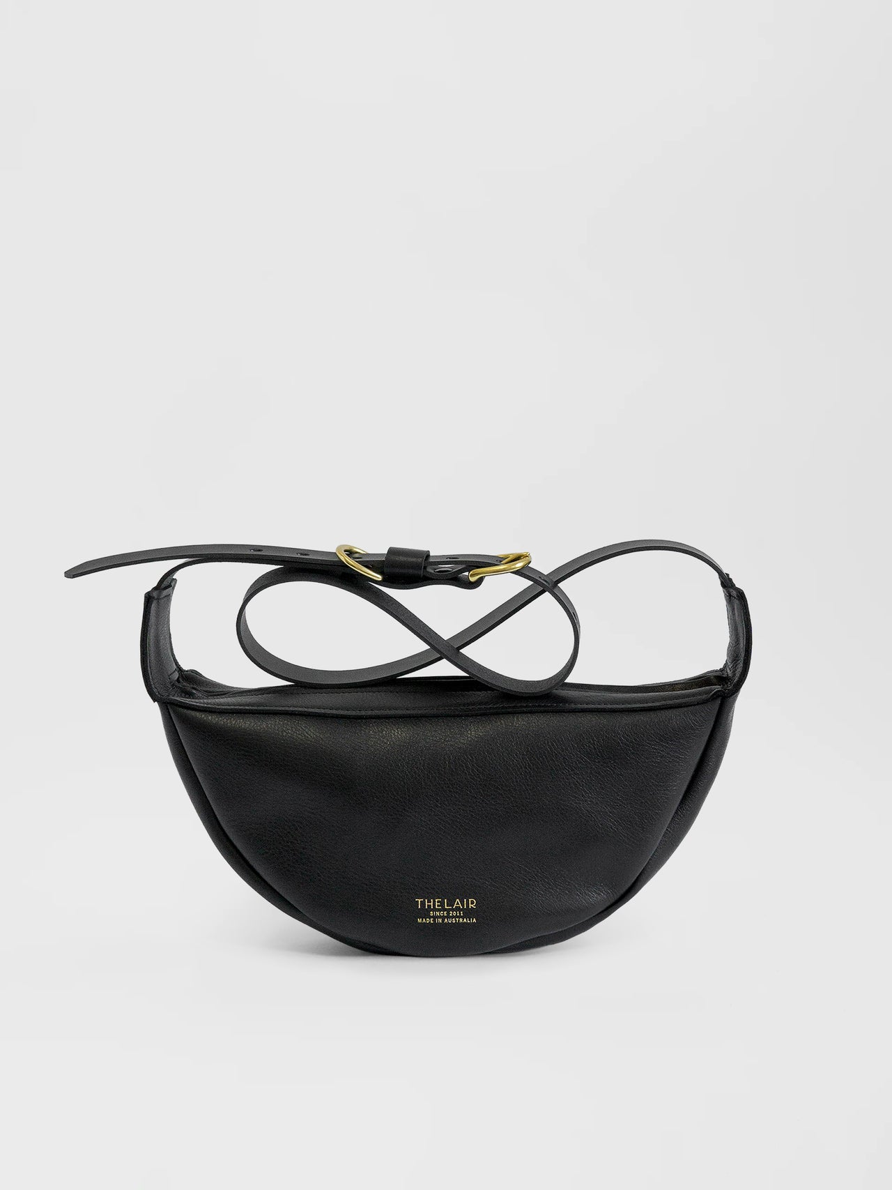 The Lair Slouch Zipper Bag Large Black Gold