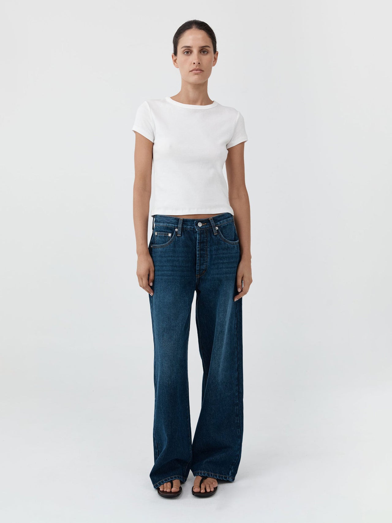 St. Agni Canvas Classic Mid Rise Jeans Dark Indigo