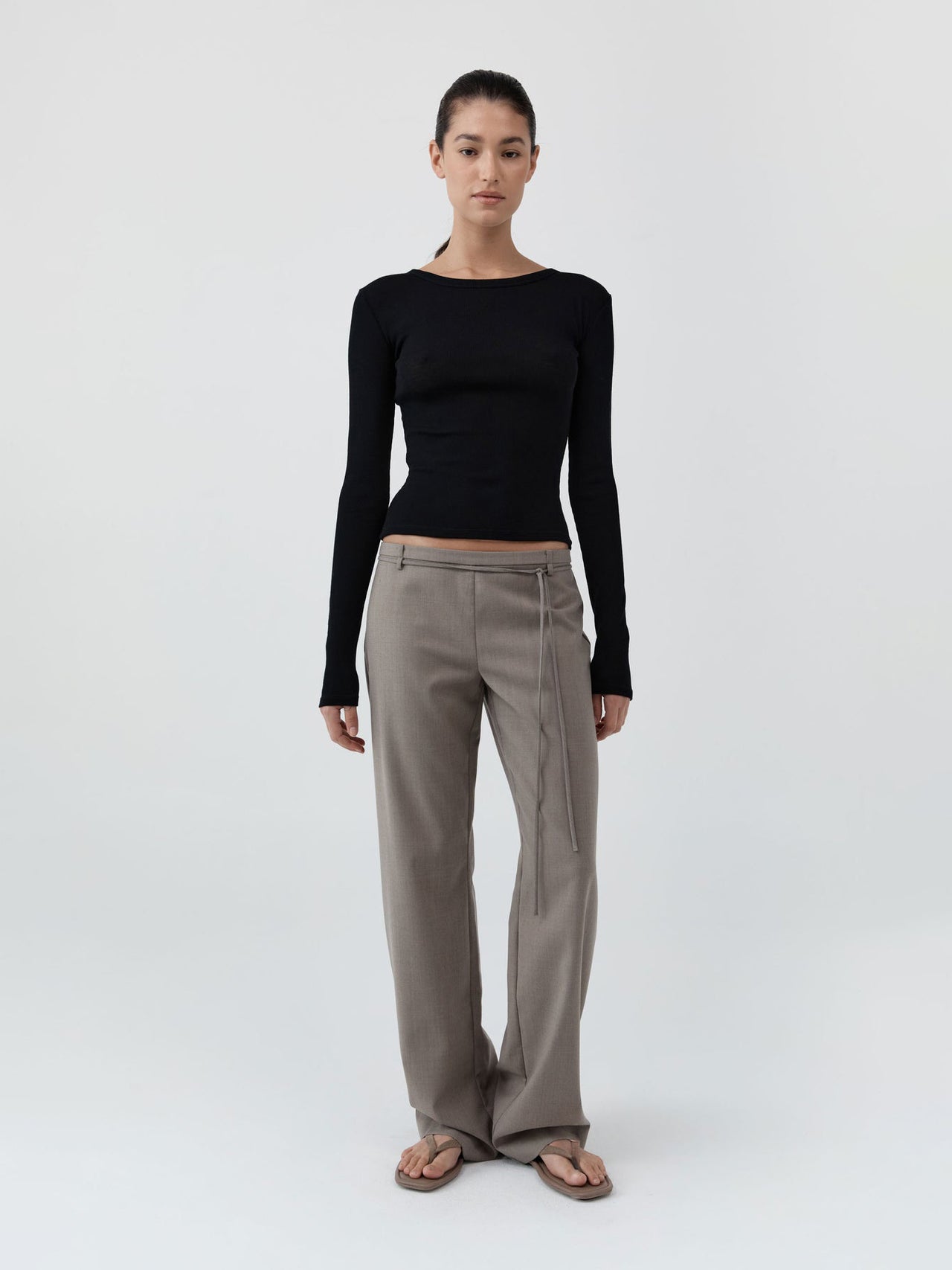 St. Agni Baby Wool Long Sleeve Top Black