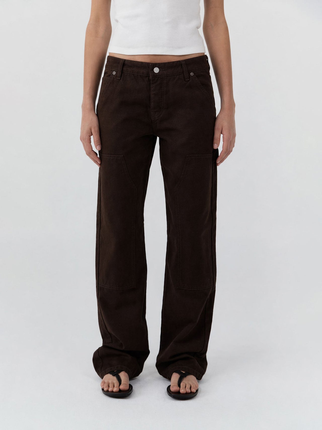 St. Agni Canvas Carpenter Jeans Bark