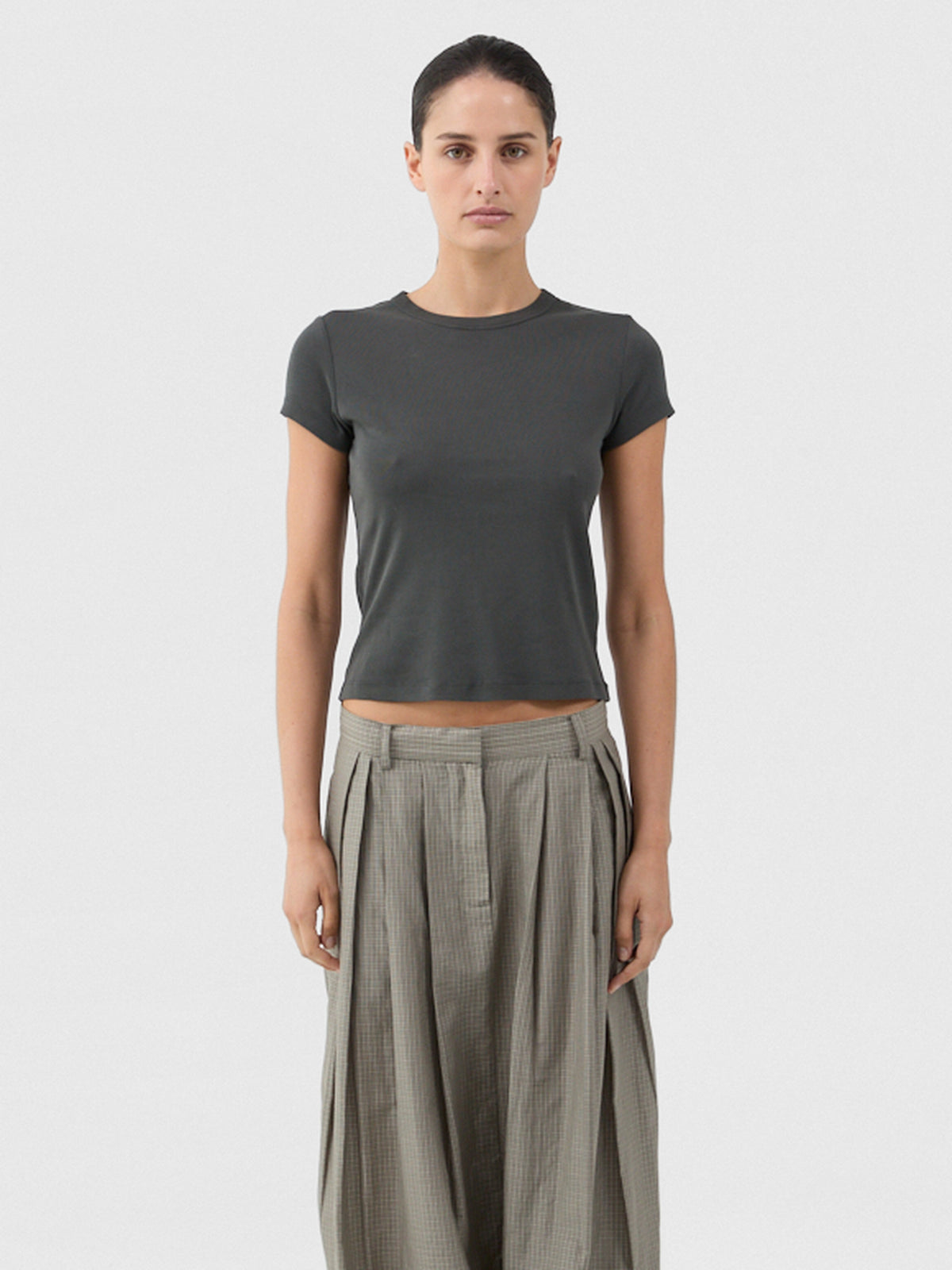 St. Agni Organic Cotton Baby Tee Dark Moss