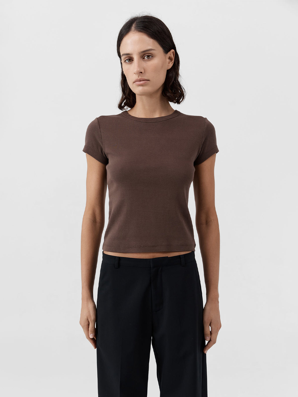 St Agni Organic Cotton Baby Tee Fudge