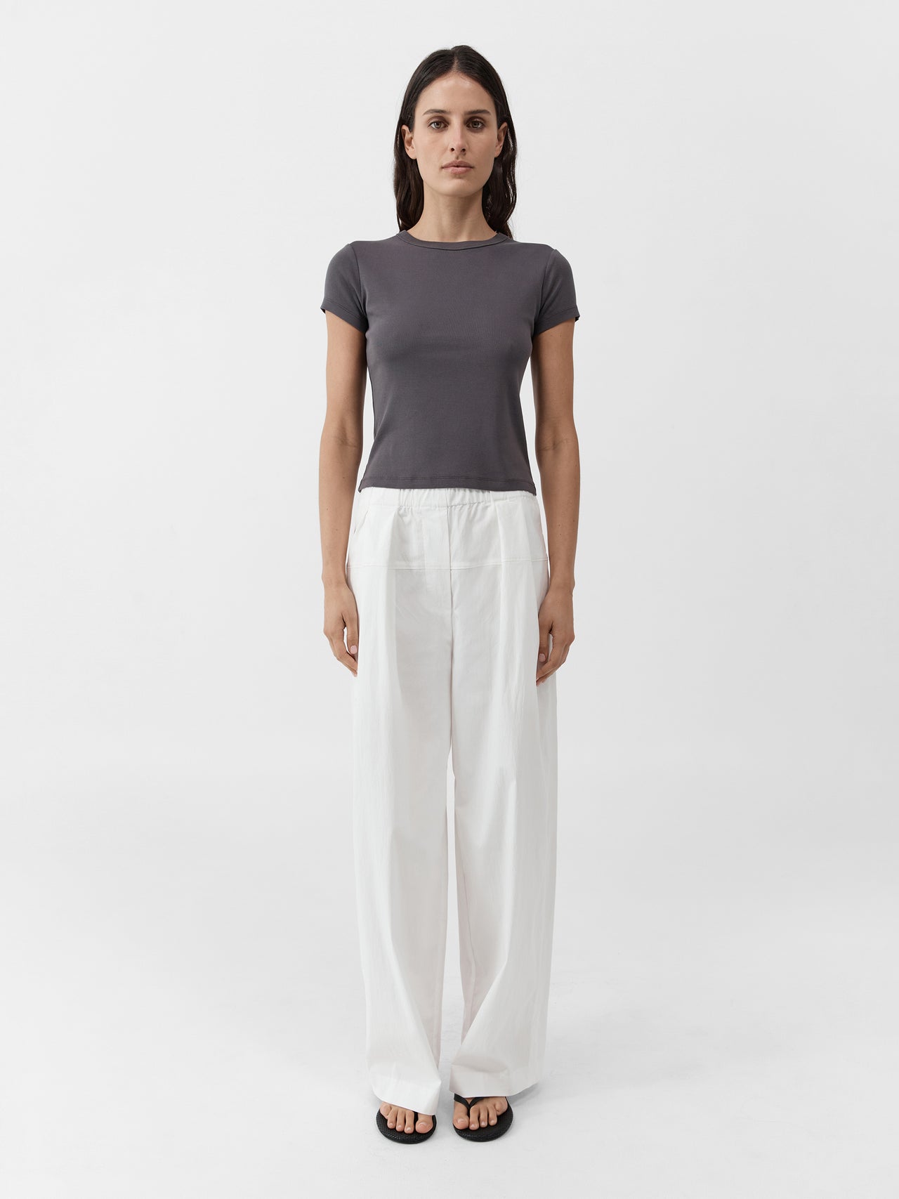 St. Agni Organic Cotton Baby Tee Soot