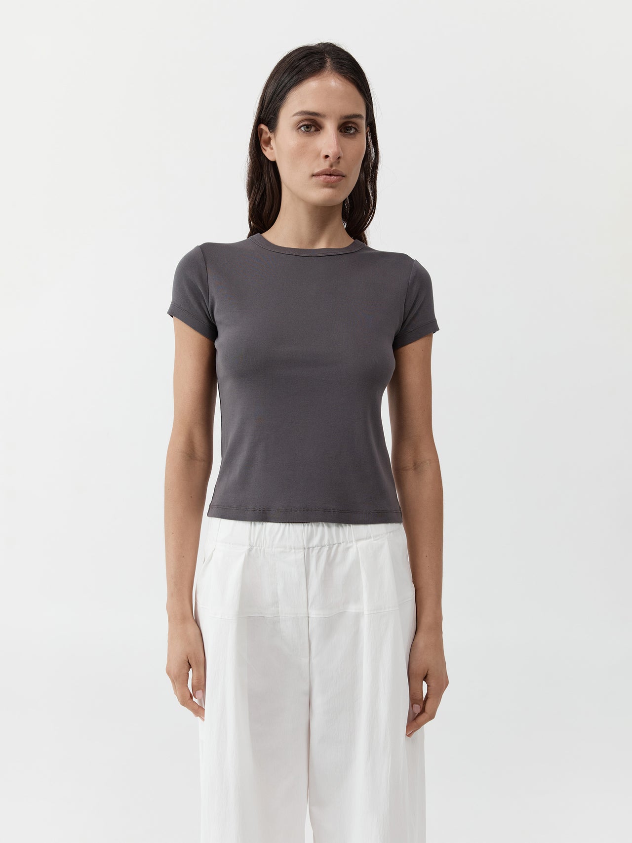 St. Agni Organic Cotton Baby Tee Soot