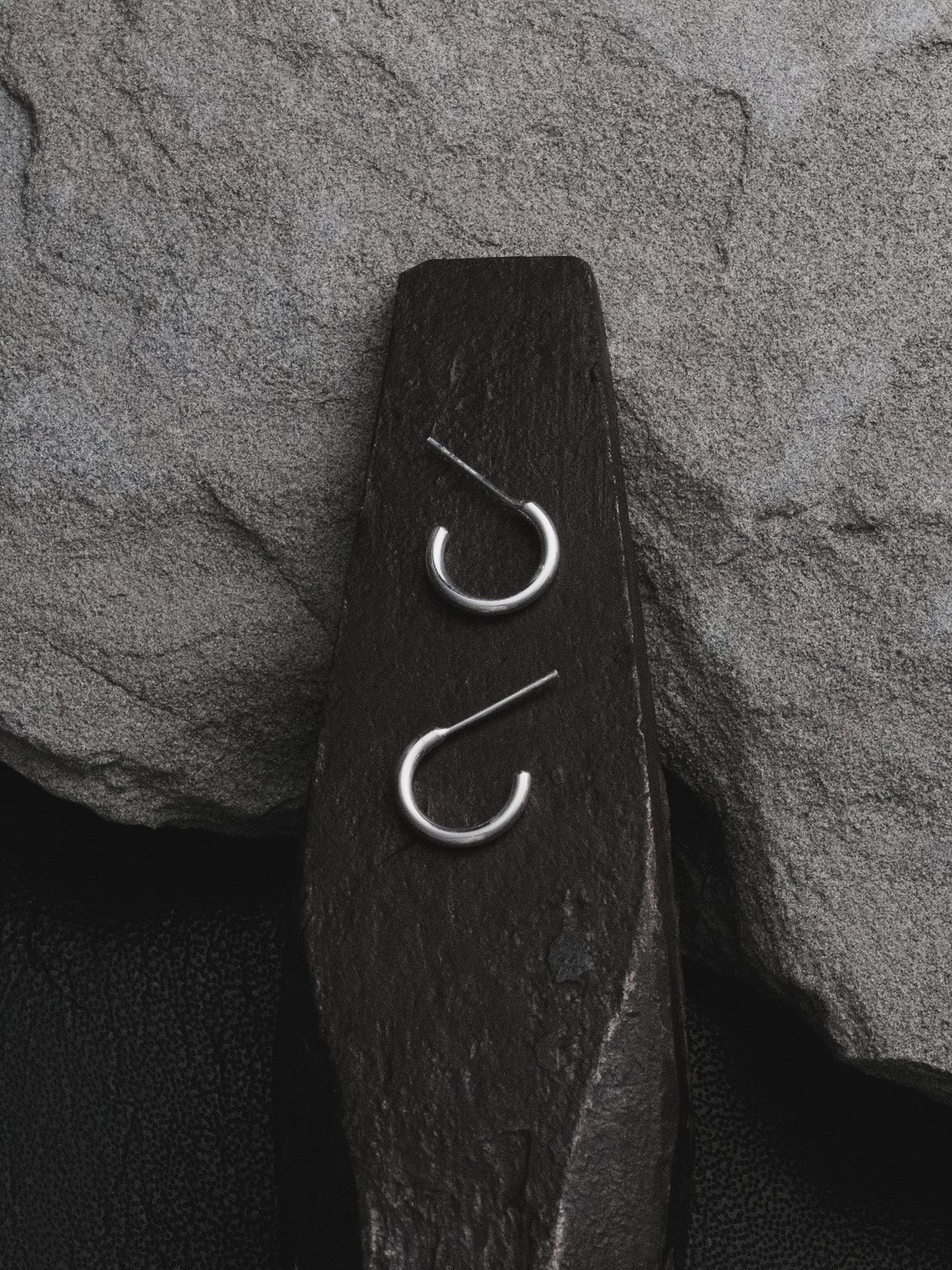 The Lair Jewellery Earth Hoops Mini Silver