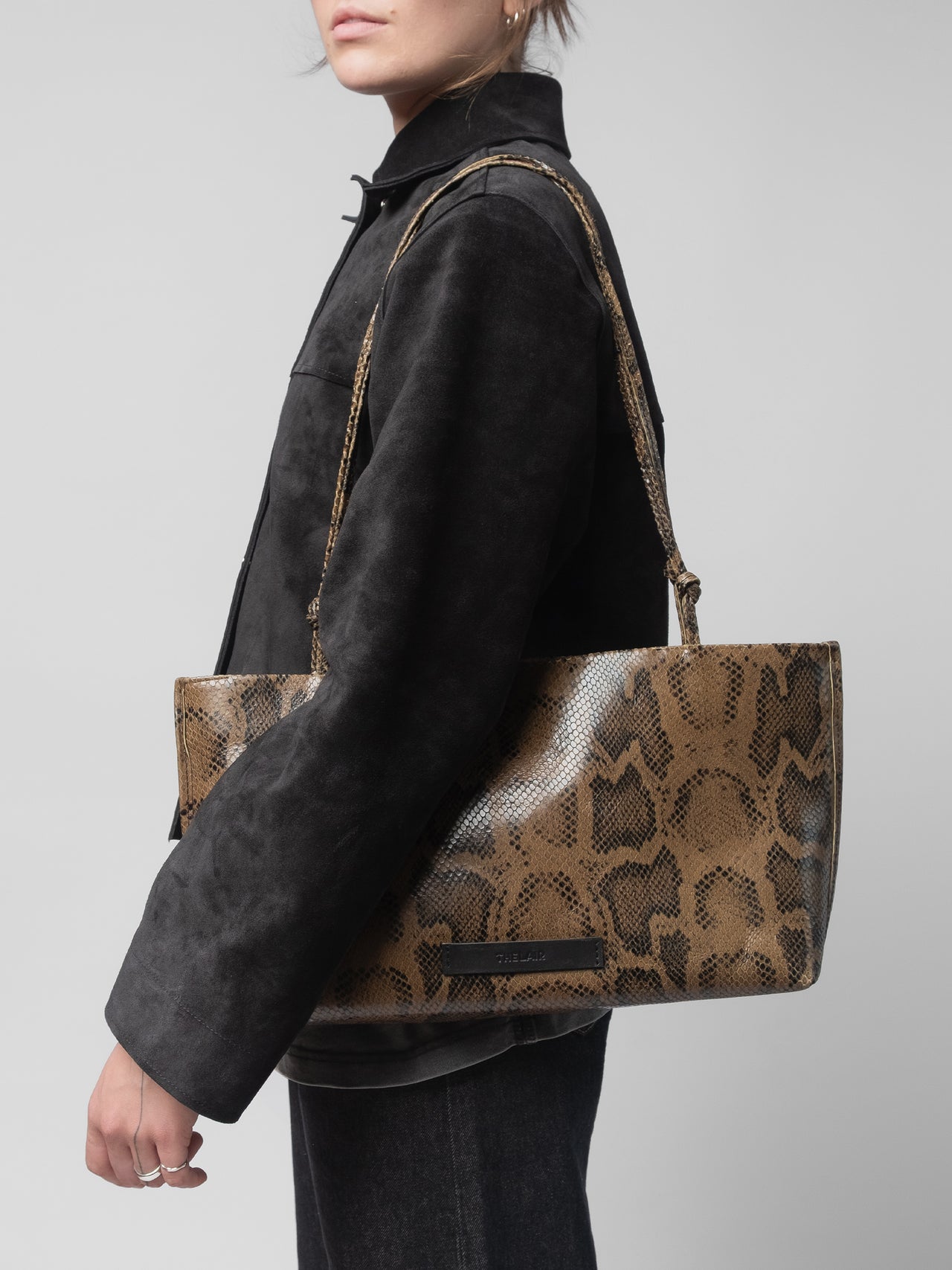 The Lair Rosalie Lowline Tote Python