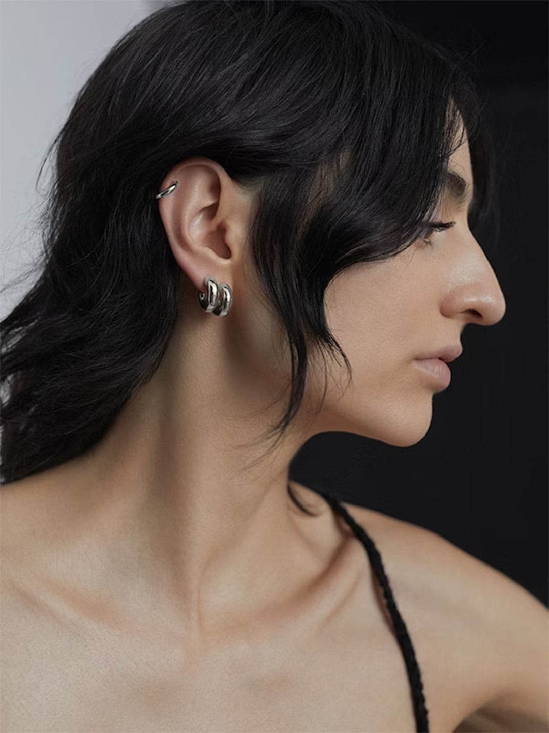 Maria Black Tempelhofer Sterling Silver Hoop Earring Set