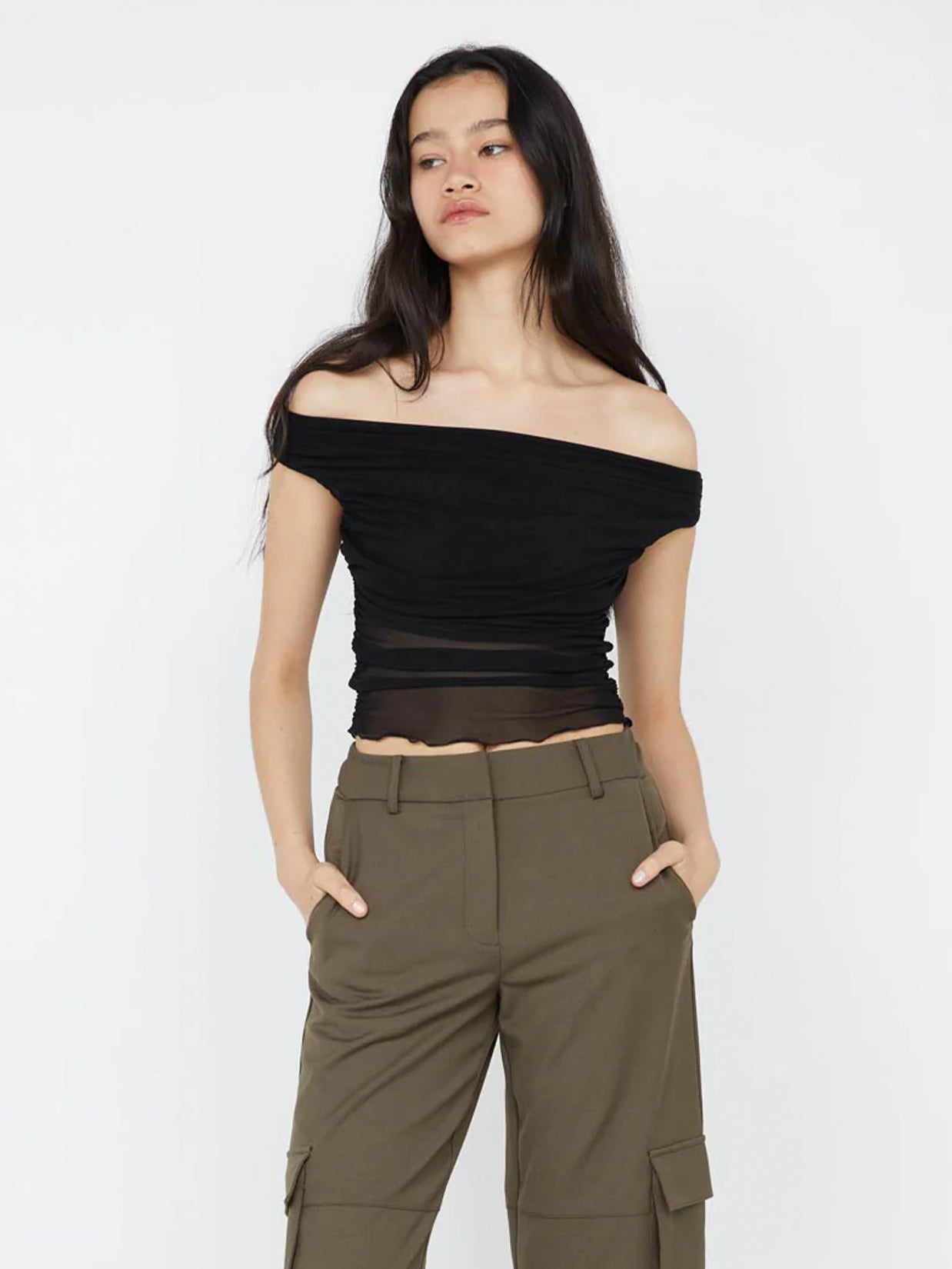 Bec & Bridge Pia Off Shoulder Top Black