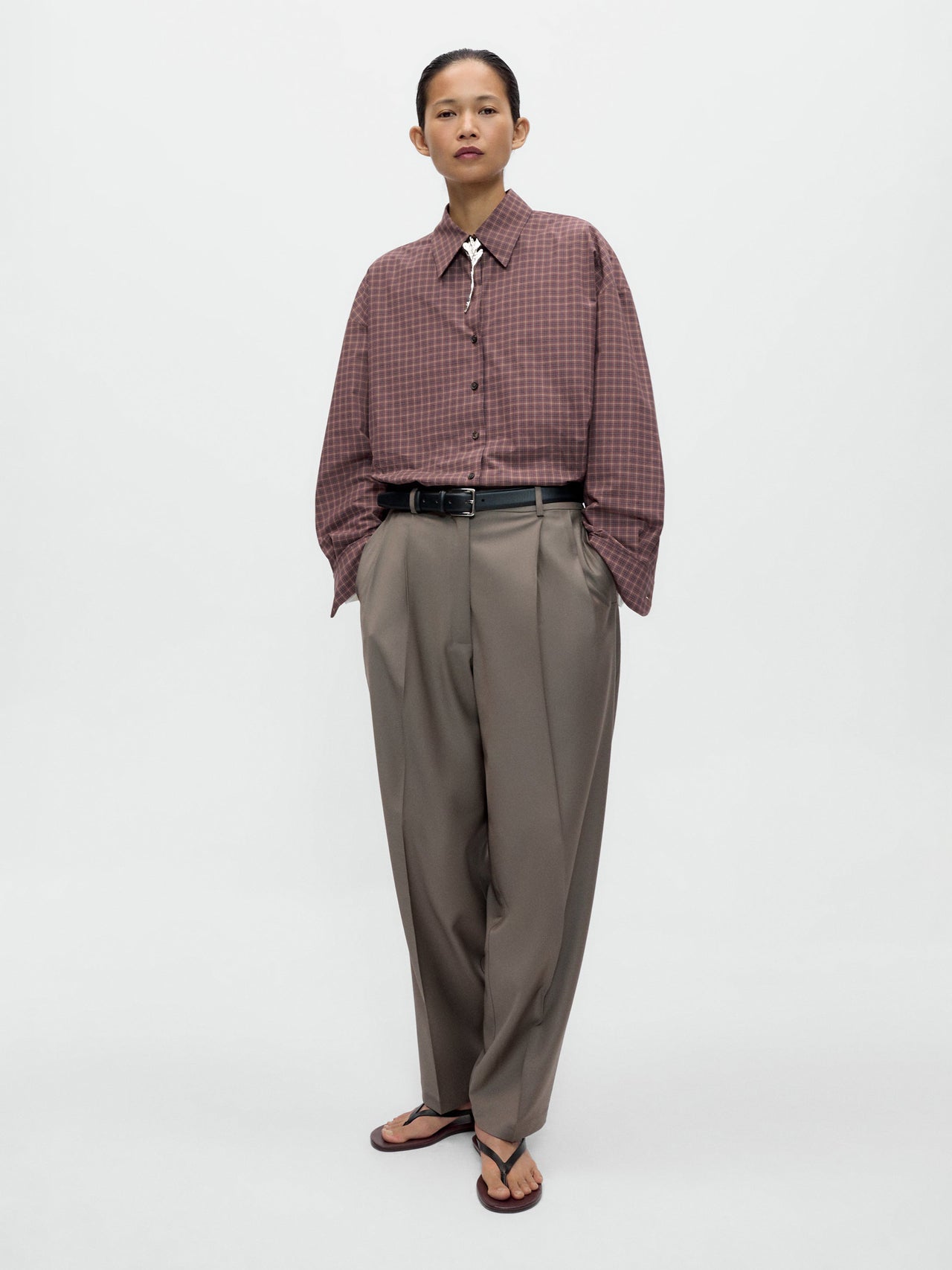 CORDERA Checked Oversized Shirt